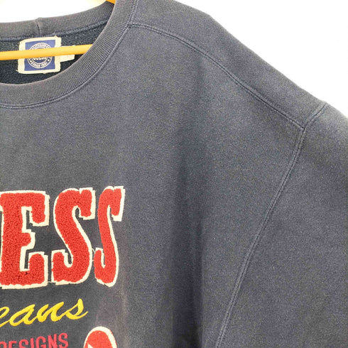 ゲス GUESS 90s USA製 ロゴワッペン クルーネックスウェット メンズ import:M