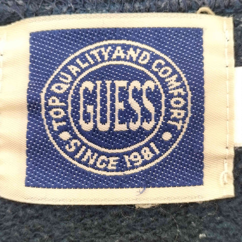 ゲス GUESS 90s USA製 ロゴワッペン クルーネックスウェット メンズ import:M
