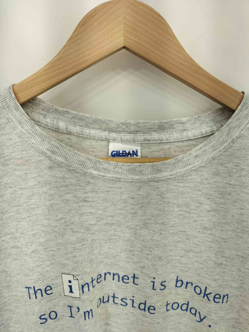 ギルダン GILDAN HEAVY COTTON プリント クルーネック Tシャツ メンズ L