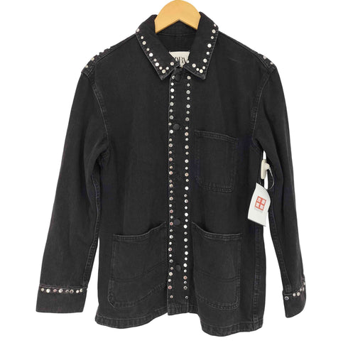 ザラ ZARA スタッズデニムジャケット メンズ import:XS