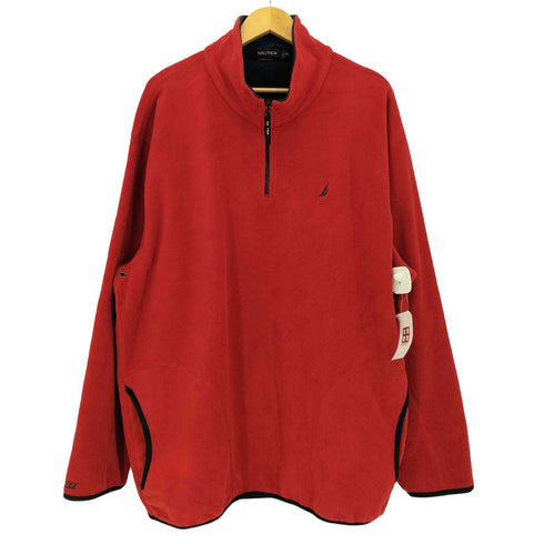 ノーティカ NAUTICA 00s NAUTEX ロゴ刺繍 ポリエステル ハーフジップ フリースジャケット メンズ import:XXL