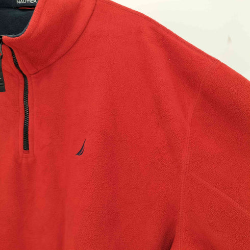 ノーティカ NAUTICA 00s NAUTEX ロゴ刺繍 ポリエステル ハーフジップ フリースジャケット メンズ import:XXL