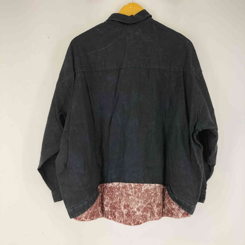 異素材切り替え L/S シャツ メンズ