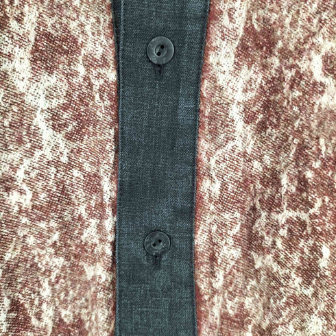 異素材切り替え L/S シャツ メンズ