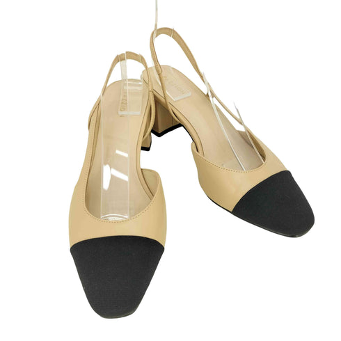 PAZZION Blythe Lambskin Toe Cap Block Heels レディース 40