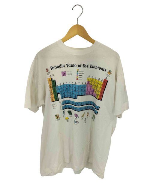 フルーツオブザルーム FRUIT OF THE LOOM 90s USA製 シングルステッチ 元素記号 プリント Tシャツ メンズ XL