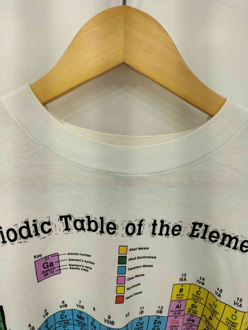 フルーツオブザルーム FRUIT OF THE LOOM 90s USA製 シングルステッチ 元素記号 プリント Tシャツ メンズ XL