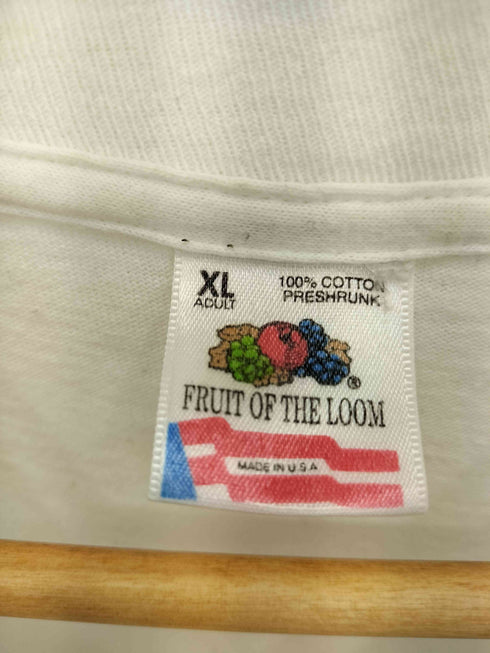 フルーツオブザルーム FRUIT OF THE LOOM 90s USA製 シングルステッチ 元素記号 プリント Tシャツ メンズ XL