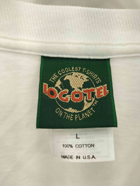 LOGOTEL 90s USA製 企業マスコットプリントS/S Tシャツ メンズ L