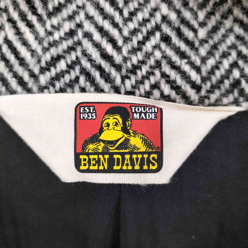 ベンデイビス BEN DAVIS ヘリンボーン ウールナイロン 2B テーラードジャケット メンズ import:L