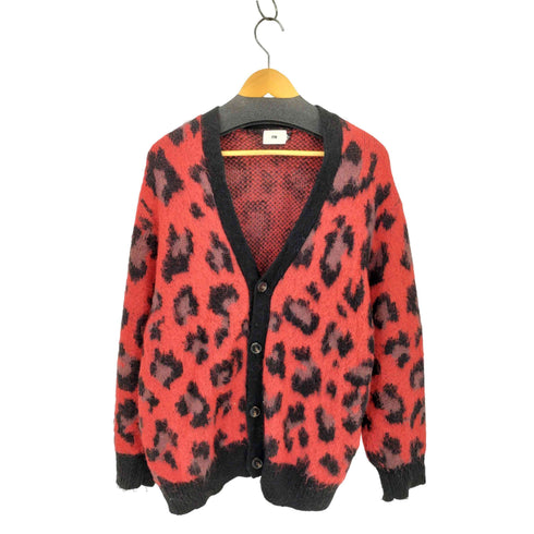 エフティダブリュー フォーザウィーケンド FTW / FOR THE WEEKEND LEOPARD PATTERN CARDIGAN レオパード パターン モヘヤ混 カーディガン メンズ L