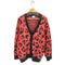 エフティダブリュー フォーザウィーケンド FTW / FOR THE WEEKEND LEOPARD PATTERN CARDIGAN レオパード パターン モヘヤ混 カーディガン メンズ L