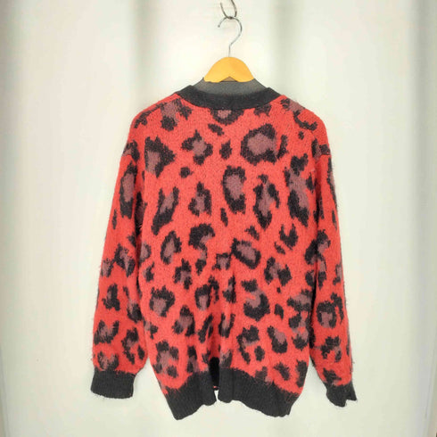 エフティダブリュー フォーザウィーケンド FTW / FOR THE WEEKEND LEOPARD PATTERN CARDIGAN レオパード パターン モヘヤ混 カーディガン メンズ L