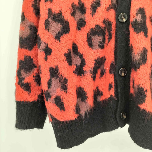 エフティダブリュー フォーザウィーケンド FTW / FOR THE WEEKEND LEOPARD PATTERN CARDIGAN レオパード パターン モヘヤ混 カーディガン メンズ L