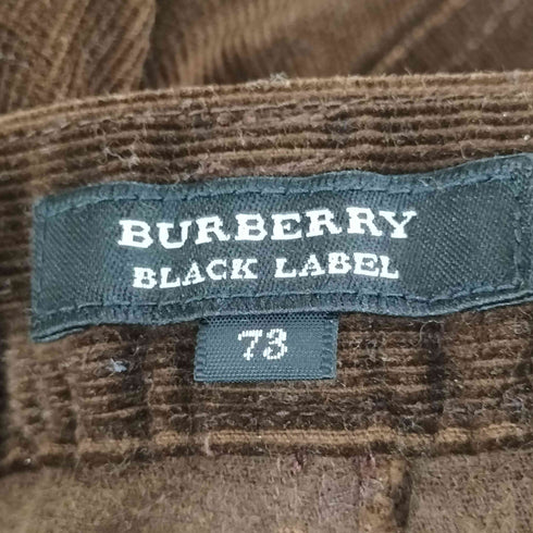 バーバリーブラックレーベル BURBERRY BLACK LABEL Y2K 細畝 ブッシュ コーデュロイフレアパンツ メンズ 73