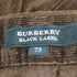 バーバリーブラックレーベル BURBERRY BLACK LABEL Y2K 細畝 ブッシュ コーデュロイフレアパンツ メンズ 73