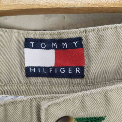 トミーヒルフィガー TOMMY HILFIGER ロゴ刺繍 2タック ジップフライ チノパン メンズ 33/30