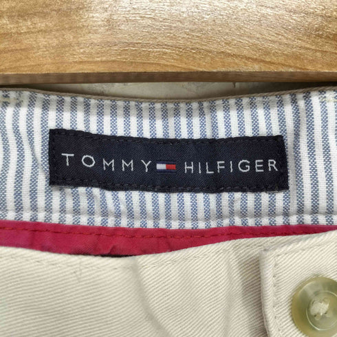トミーヒルフィガー TOMMY HILFIGER ロゴ刺繍 2タック ジップフライ チノパン メンズ 35/32