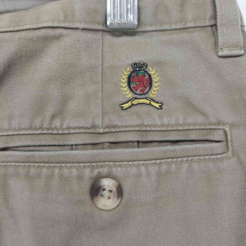 トミーヒルフィガー TOMMY HILFIGER ライオン刺繍 2タック ジップフライ チノパン メンズ 38/32