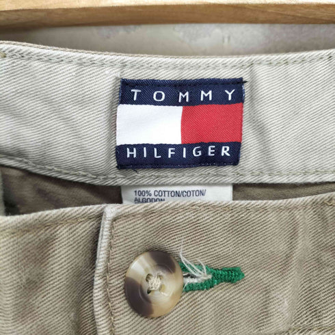 トミーヒルフィガー TOMMY HILFIGER ライオン刺繍 2タック ジップフライ チノパン メンズ 38/32
