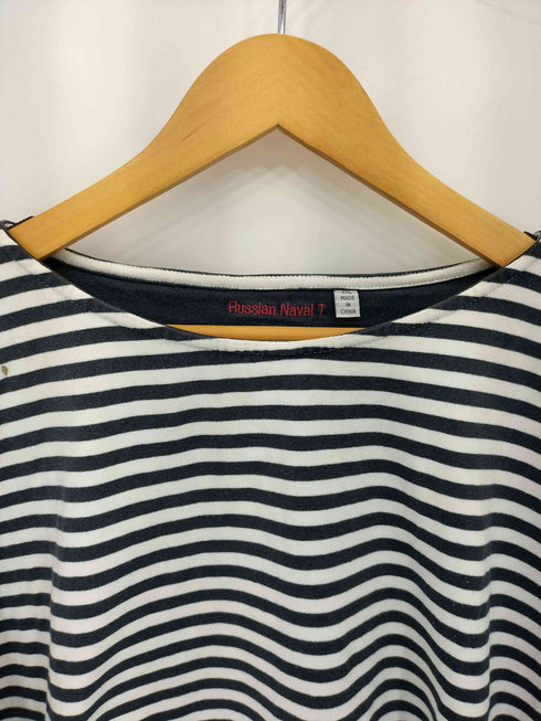 ロシア海軍 Russian Naval T ボーダー ロングスリーブTシャツ メンズ XXL