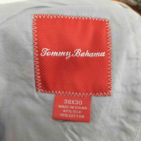 トミーバハマ Tommy Bahama ウエスト刺繍 シルク混 2タック スラックス メンズ 36×30