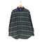 トミーヒルフィガー TOMMY HILFIGER ライオン刺繍 チェック柄 コーデュロイ襟 ペンポケット BDシャツ メンズ import:XL