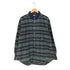 トミーヒルフィガー TOMMY HILFIGER ライオン刺繍 チェック柄 コーデュロイ襟 ペンポケット BDシャツ メンズ import:XL