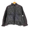 ザラ ZARA フェイクレザー キルティング パフ クロップド ジャケット ブルゾン レディース import:M