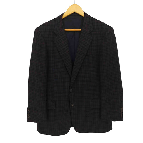 バーバリーズ BURBERRYS 90s チェック サイドベンツ ラムズウール 2B テーラードジャケット メンズ 98-88-175