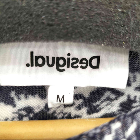 デシグアル Desigual 総柄デザイン クルーネック シアー セカンドスキン ニット レディース M