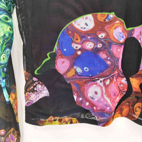 デシグアル Desigual M. Christian Lacroix ミネラルモチーフ チュールTシャツ レディース M