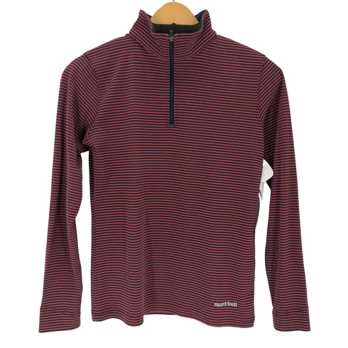 モンベル mont bell WIC.ボーダー ロングスリーブジップシャツ レディース import:M