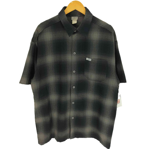 キャルトップ CALTOP USA製 オンブレ チェック アクリル S/Sシャツ メンズ