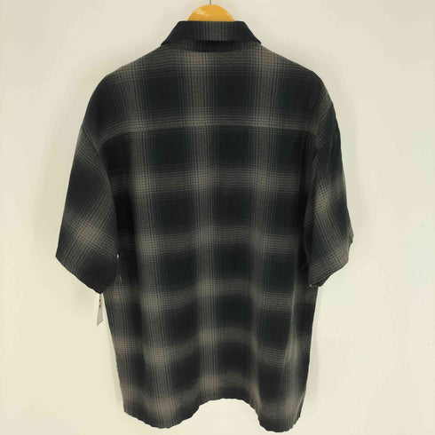 キャルトップ CALTOP USA製 オンブレ チェック アクリル S/Sシャツ メンズ