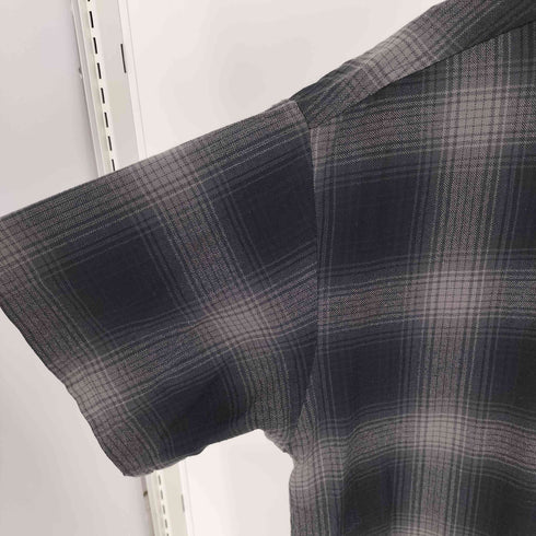 キャルトップ CALTOP USA製 オンブレ チェック アクリル S/Sシャツ メンズ