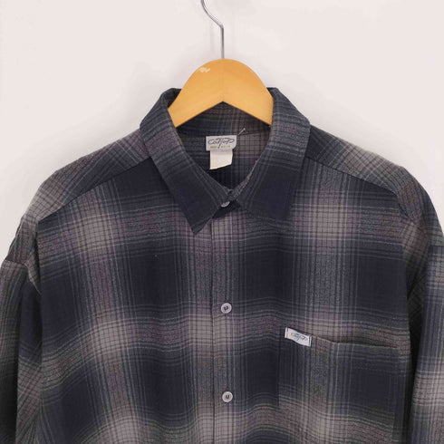 キャルトップ CALTOP USA製 オンブレ チェック アクリル S/Sシャツ メンズ