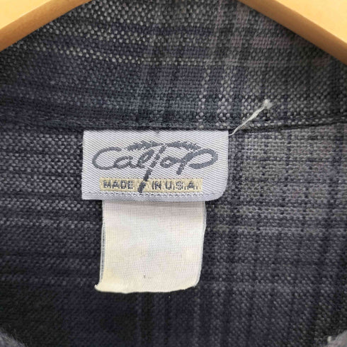 キャルトップ CALTOP USA製 オンブレ チェック アクリル S/Sシャツ メンズ