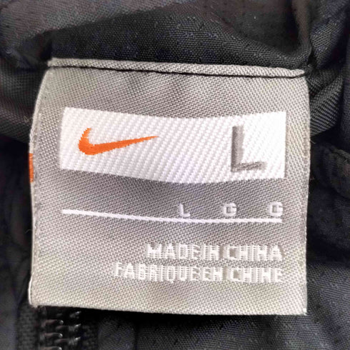 ナイキ NIKE 00s スウォッシュ刺繍 裾ドローコード 配色切替 中綿ブルゾン メンズ import:L