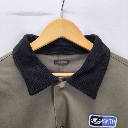 フリークスストア FREAKS STORE 21SS ビッグシルエット コーデュロイ襟 ワッペン アレンジ ショート ブルゾン ワーク ジャケット メンズ JPN:L
