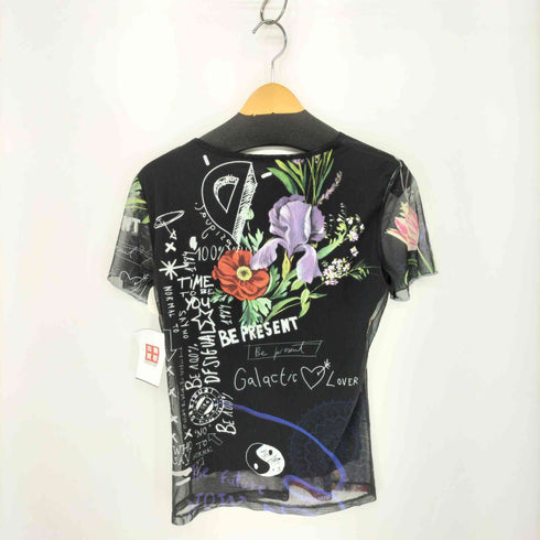 デシグアル Desigual Chicago グラフティデザイン シアー セカンドスキン クルーネック 半袖Tシャツ レディース M