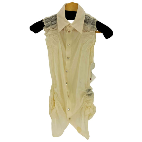 ジャンポールゴルチエフェム Jean Paul GAULTIER FEMME シワ加工ノースリーブシャツ レディース 40