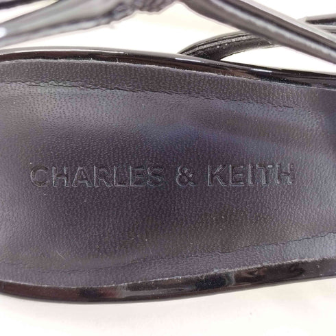 チャールズアンドキース CHARLES&KEITH バックルストラップ キトゥンヒールスリングバックパンプス レディース JPN:36