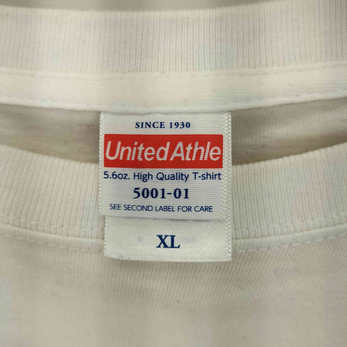 ユナイテッドアスレ UNITED ATHLE FUCK 0FF イラストデザイン クルーネック 半袖Tシャツ カットソー メンズ XL