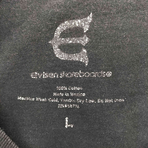 エビセンスケートボーズ Evisen skateboards EVISEN SOAPLAND INFORMATION TEE ソープランド 無料案内所 ロゴプリント クルーネック半袖Tシャツ カットソー メンズ L