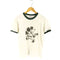 クロスアンドスティッチ CROSS&STITCH グラフィックプリント クルーネック 半袖リンガーTシャツ メンズ LARGE