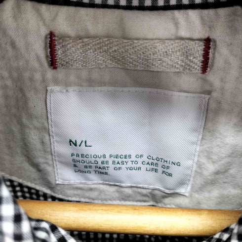 ナチュラルランドリー NATURAL LAUNDRY ダンプファーマーコート ギンガム レディース