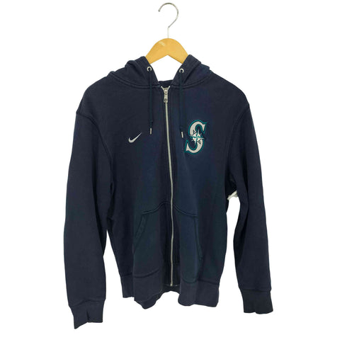 ナイキ NIKE Seattle Mariners ロゴ刺繍 ジップアップパーカー メンズ L