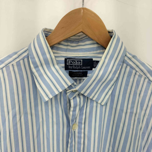 ポロバイラルフローレン Polo by RALPH LAUREN CURHAM CLASSIC FIT 襟芯 ストライプ 長袖シャツ メンズ 17 1/2