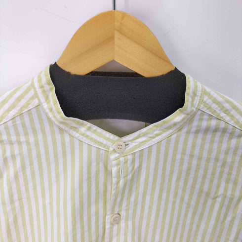 ナチュラルランドリー NATURAL LAUNDRY オーバーサイズバンドカラーストライプシャツ レディース